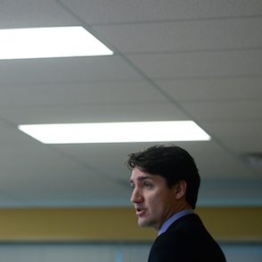 Prime Minister Justin Trudeau meets with members of the Canadian Teacher's Federation in Ottawa on Tuesday, April 19, 2016. THE CANADIAN PRESS/Sean Kilpatrick