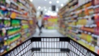 Shopping cart in grocery store - 307151810