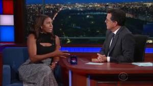 Michelle Obama does spot-on impression of Barack Obama on ‘The Late Show’