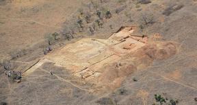 aerial image of palace