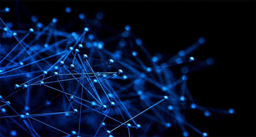 QUANTUM TANGLES Scientists have pushed quantum entanglement to new levels in two experiments. In one study, researchers linked up millions of atoms, and in another, intertwined hundreds of large groups consisting of billions of atoms. ~~ VAlex/Shutterstock atoms